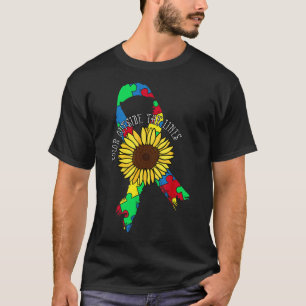 Colour Outside The Lines Puzzle Cool Autism Awaren T-Shirt