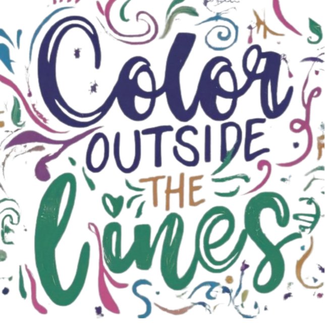 Colour Outside the Lines T-Shirt (Creator Uploaded)