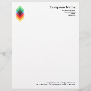 Colour Overlay Motif. Customised Letterhead