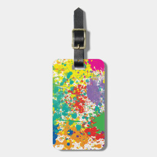 Colour Paint Splatter Luggage Tag