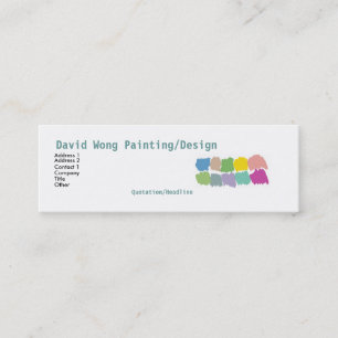 Colour paintbrush swatches Business Card -skinny