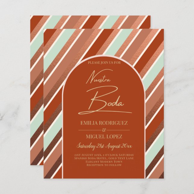 Colour Palette Cinnamon Sage Terracotta Wedding (Front/Back)