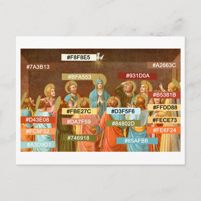 Colour Palette for Pentecost (SB 01) Postcard (Front)