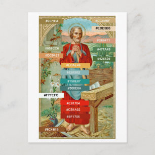 Colour Palette for St. Joseph the Worker (BK 31) Postcard