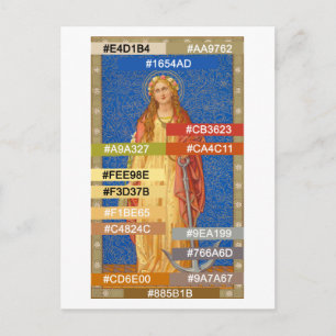Colour Palette for St Philomena with Anchor (SNV51 Postcard