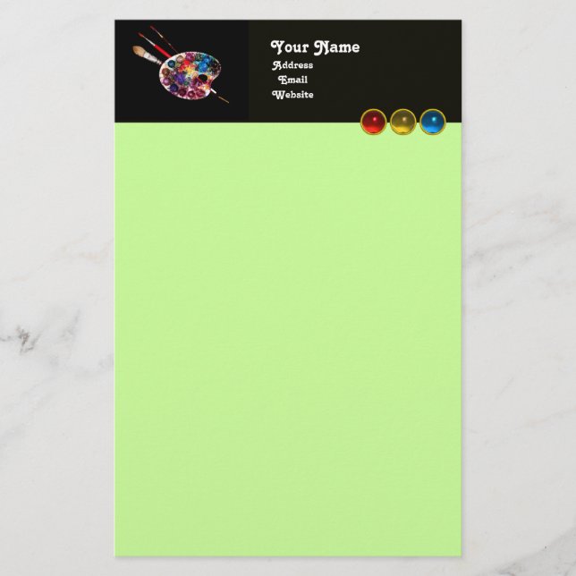COLOUR PALETTE ,green Stationery (Front)
