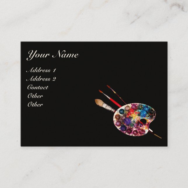 COLOUR PALETTE/ Painter, Artist,Fine Art Materials Business Card (Front)