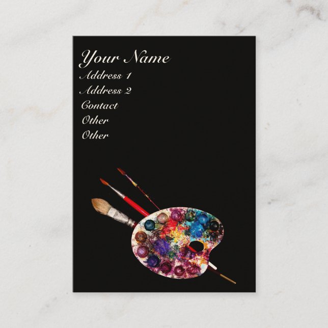 COLOUR PALETTE/ Painter, Artist,Fine Art Materials Business Card (Front)