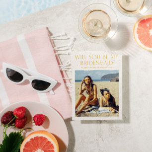 Colour Palette Photo Be My Bridesmaid Proposal Car Invitation