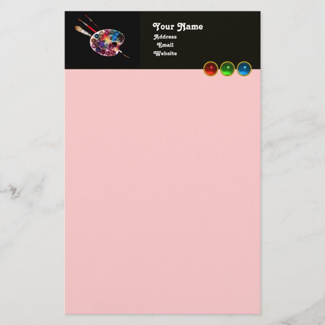 COLOUR PALETTE ,pink Stationery (Front)