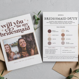Colour Palette Will you be my Bridesmaid Proposal  Announcement