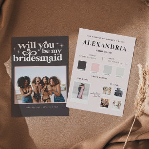 Colour Palette Will you be my Bridesmaid Proposal  Announcement