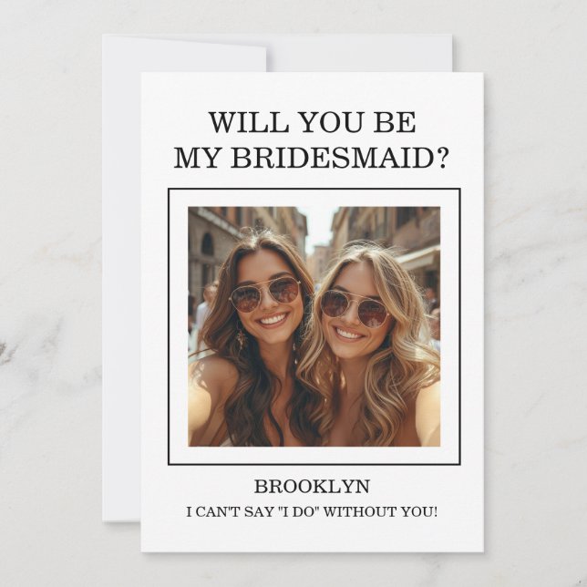 Colour Pallet Will You Be My Bridesmaid Proposal Invitation (Front)