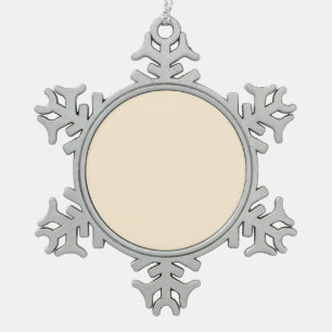 colour papaya whip snowflake pewter christmas ornament