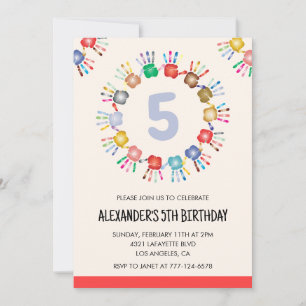 Colour party invitations colourful kids primary