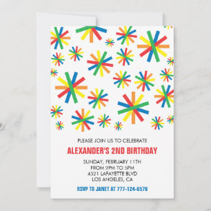 Colour party invitations Confetti Modern 2nd kids