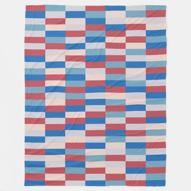 Colour Patchwork Pattern 121214a Fleece Blanket (Front)