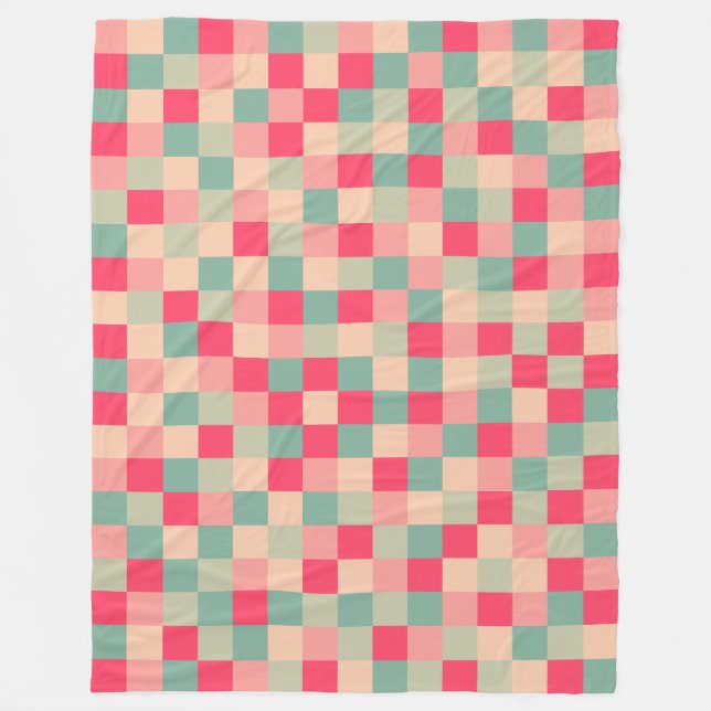 Colour Patchwork Pattern 151214 Fleece Blanket (Front)