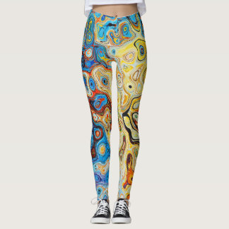 Colour patterns with abstract textures use in GYM Leggings