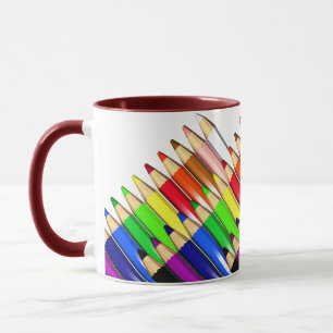 colour pencil crayons mug