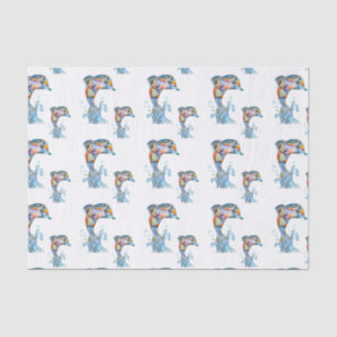 Colour Pencil Dolphins Pattern Tissue Paper
