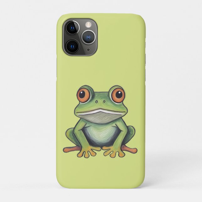 Colour Pencil Drawing Frog Case-Mate iPhone Case (Back)