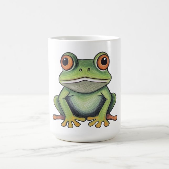 Colour Pencil Drawing Frog Coffee Mug (Center)