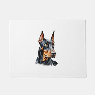 Colour pencil sketch of a Doberman Pinscher. Esse Doormat