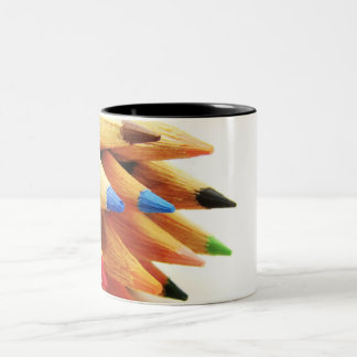 colour pencil Two-Tone coffee mug