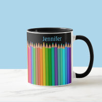 Colour Pencils 2 Text Areas Personalise Name Phras