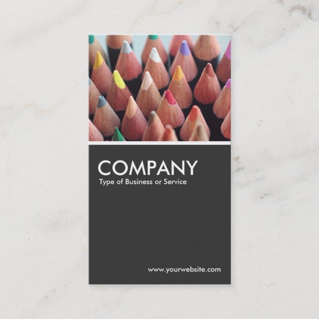 Colour Pencils - 80pc Grey Business Card (Front)