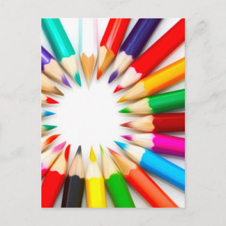Colour Pencils Postcard
