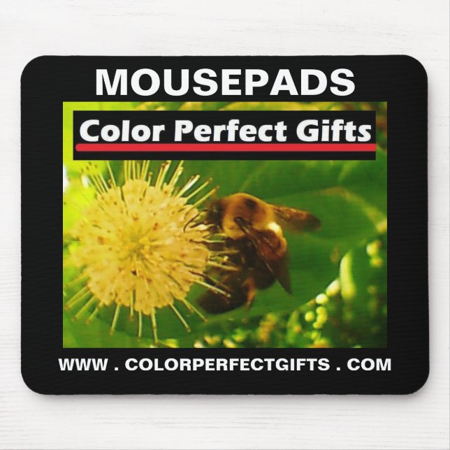 Colour Perfect Gifts Advertisement Bumblebee Necta Mouse Pad (Front)