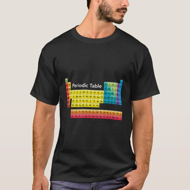 Colour Periodic Table Of Elements T-Shirt (Front)