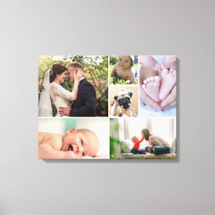 Colour Photography Family collage gallery Canvas Print