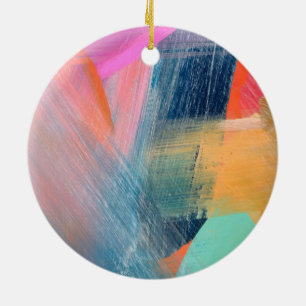 Colour Plaid Ceramic Ornament