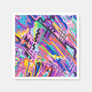 Colour Play Abstract Print Napkin