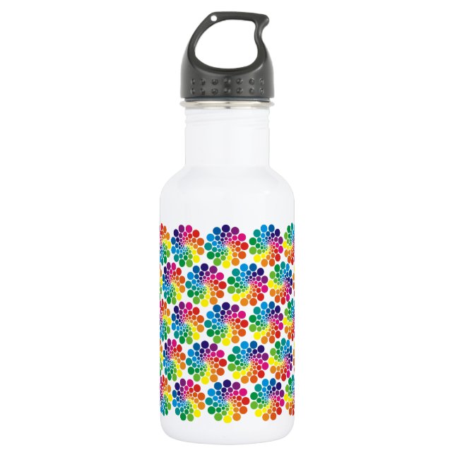 Colour Points Circle Pattern + your background 532 Ml Water Bottle (Front)