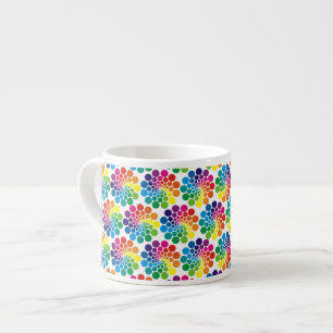 Colour Points Circle Pattern + your background Espresso Cup