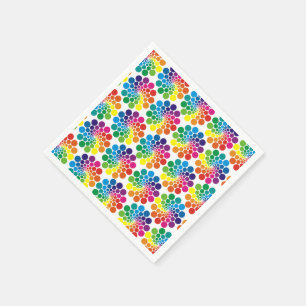 Colour Points Circle Pattern + your background Napkin