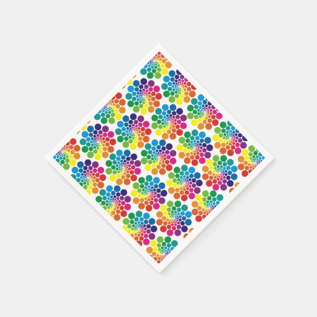 Colour Points Circle Pattern + your background Napkin (Corner)