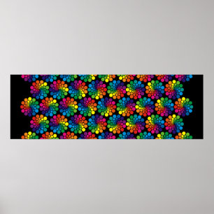 Colour Points Circle Pattern + your background Poster