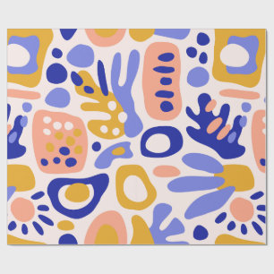 Colour Pop Abstract   Modern Mid Century Colourful Wrapping Paper