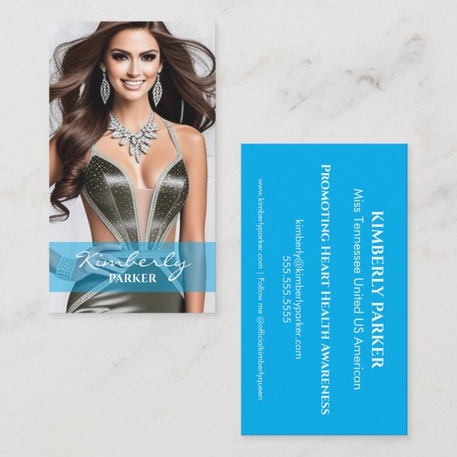 Colour Pop Blue Gradient Business Card (Front/Back)