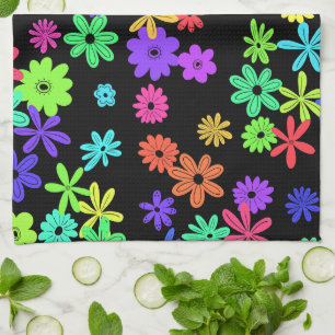 Colour Pop Cute Flowers Kitchen Towel