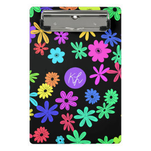 Colour Pop Cute Flowers Personalised Mini Clipboar Clipboard