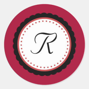 Colour Pop Fuchsia Monogram Initial Sticker