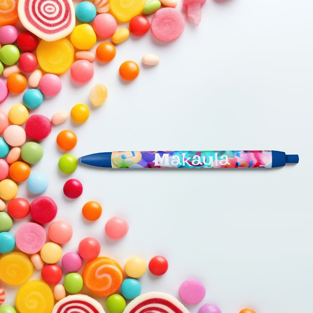 Colour Pop Musical Notation Monogrammed Blue Ink Pen (Creator Uploaded)