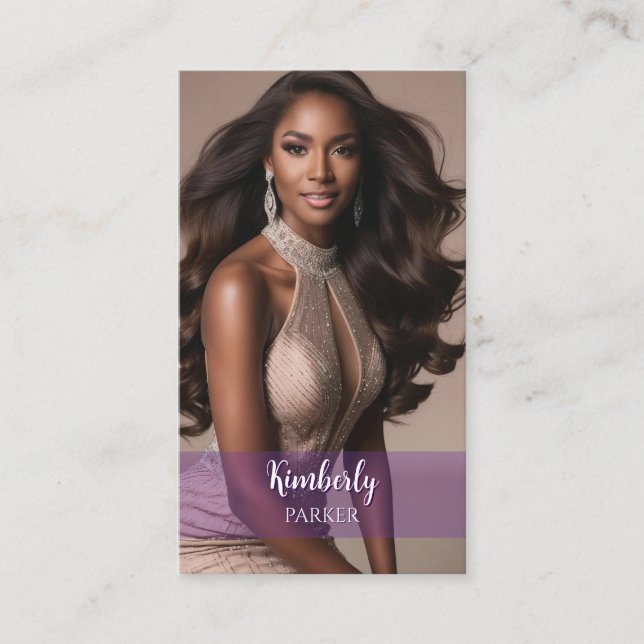 Colour Pop Purple Gradient Business Card (Front)