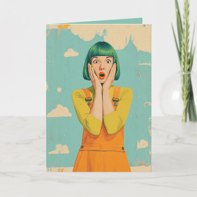 Colour Pop Retro Shock Thank You Card (Front)